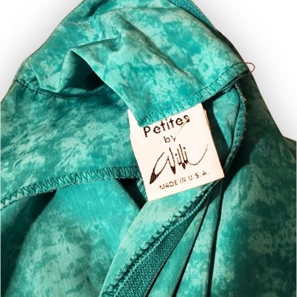 Vintage Turquoise Mini Dress - Picture 4 of 5